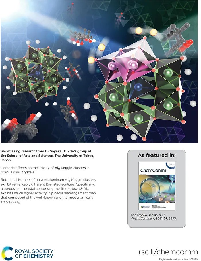 Isomeric Effects on the Acidity of Al_{13} Keggin Clusters in Porous Ionic Crystals