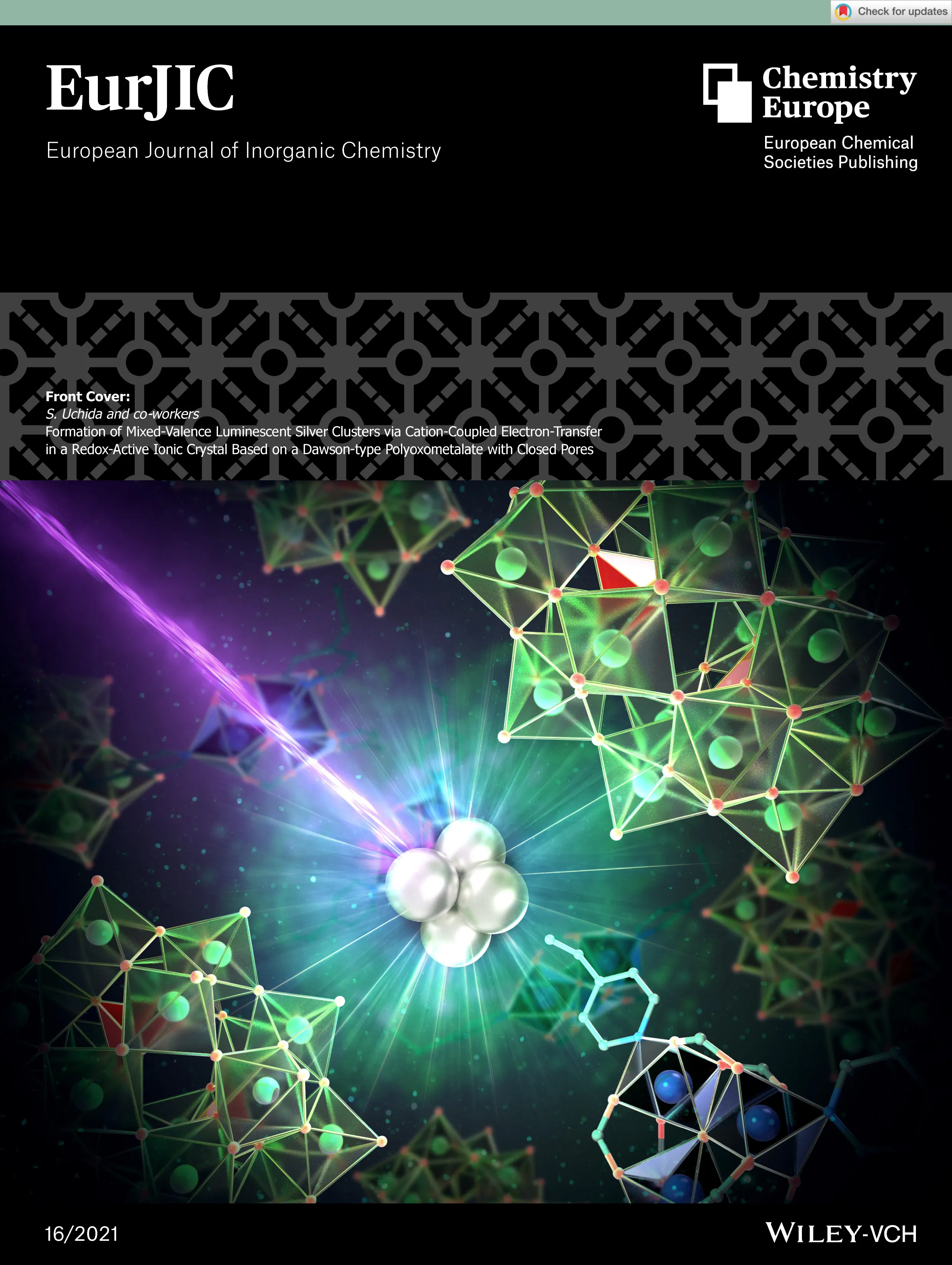 Formation of Mixed-Valence Luminescent Silver Clusters via Cation-Coupled Electron-Transfer in a Redox-Active Ionic Crystal Based on a Dawson-type Polyoxometalate with Closed Pores