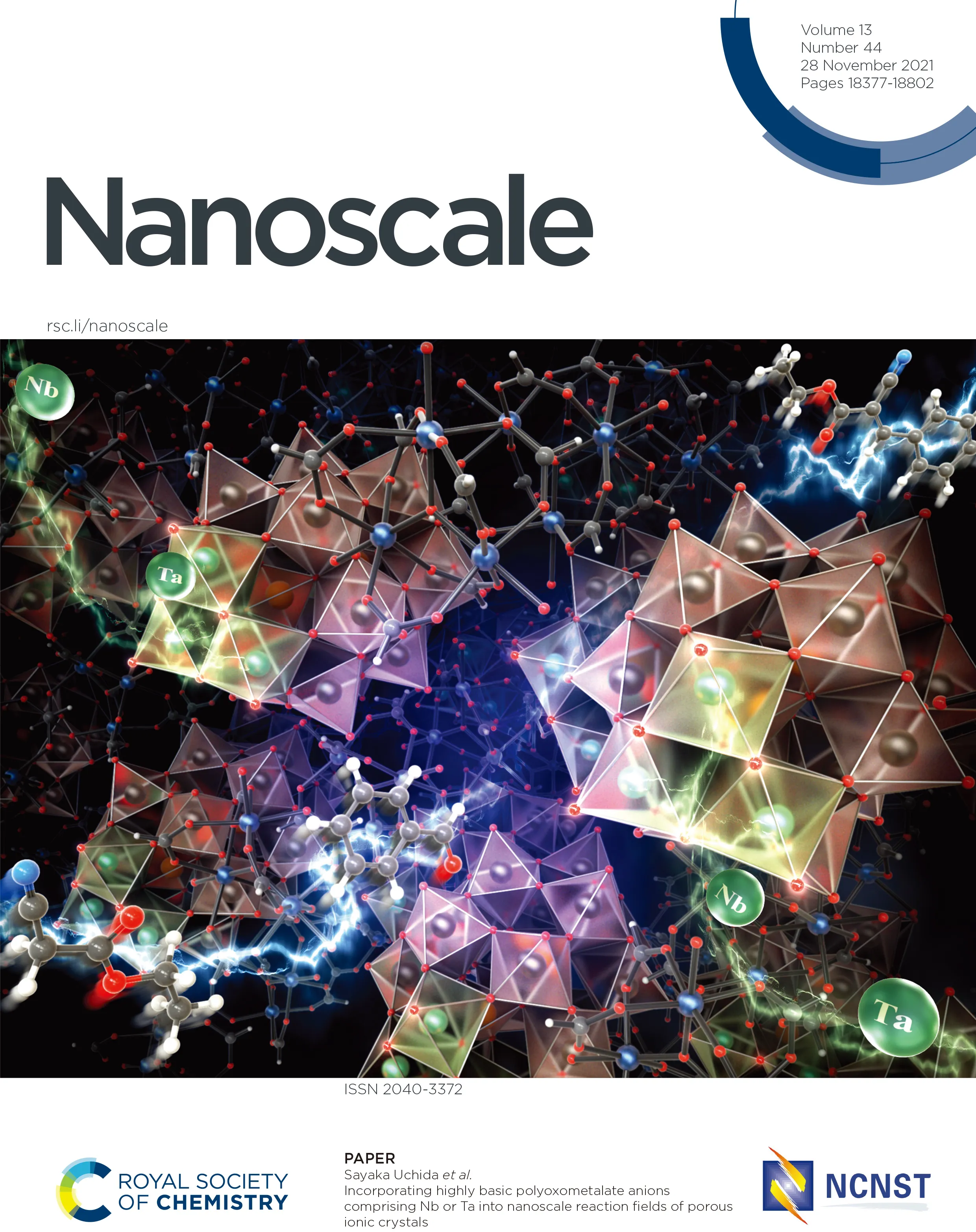 Incorporating highly-basic polyoxometalate anions comprising Nb or Ta into nanoscale reaction fields of porous ionic crystals