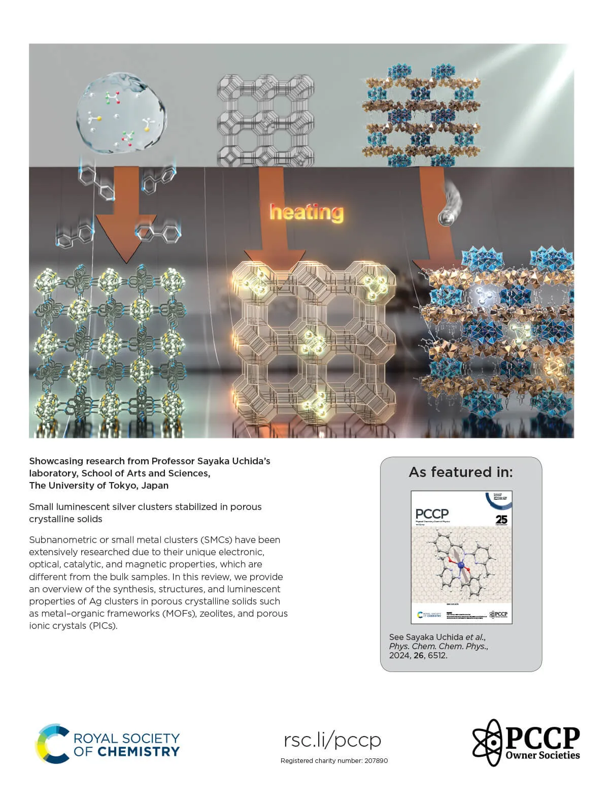 Small Luminescent Silver Clusters Stabilized in Porous Crystalline Solids